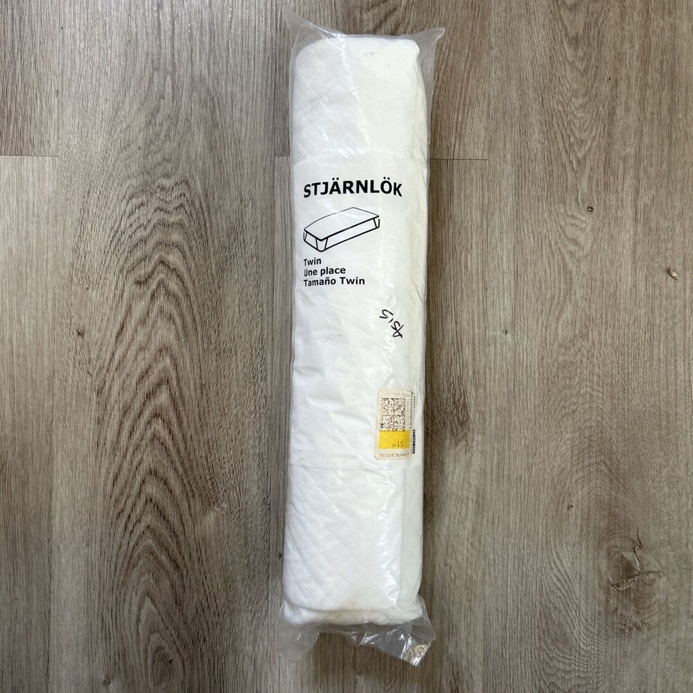 Ikea Stjarnlok Twin Bed Mattress Protector Cover 38x75" White 204.186.72 NEW